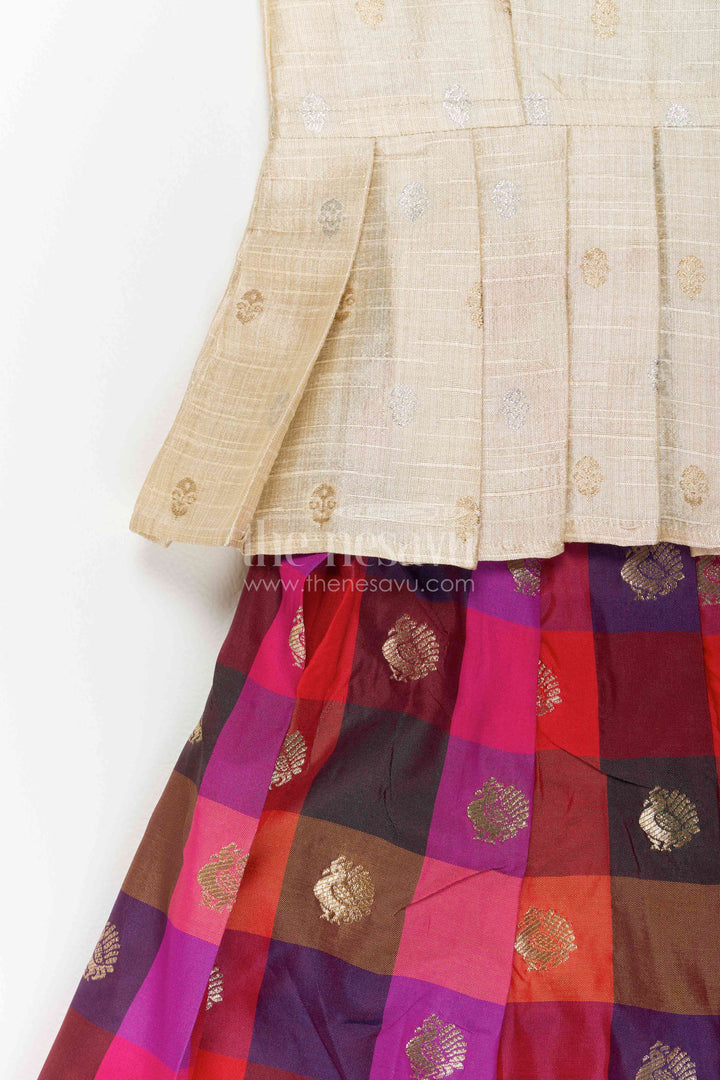 The Nesavu Pattu Pavadai Girls Traditional Pavadai Set for Weddings and Family Functions Nesavu Nesavu Girls Traditional Pavadai Set For Weddings Poojas Family Functions And Festive Celebrations