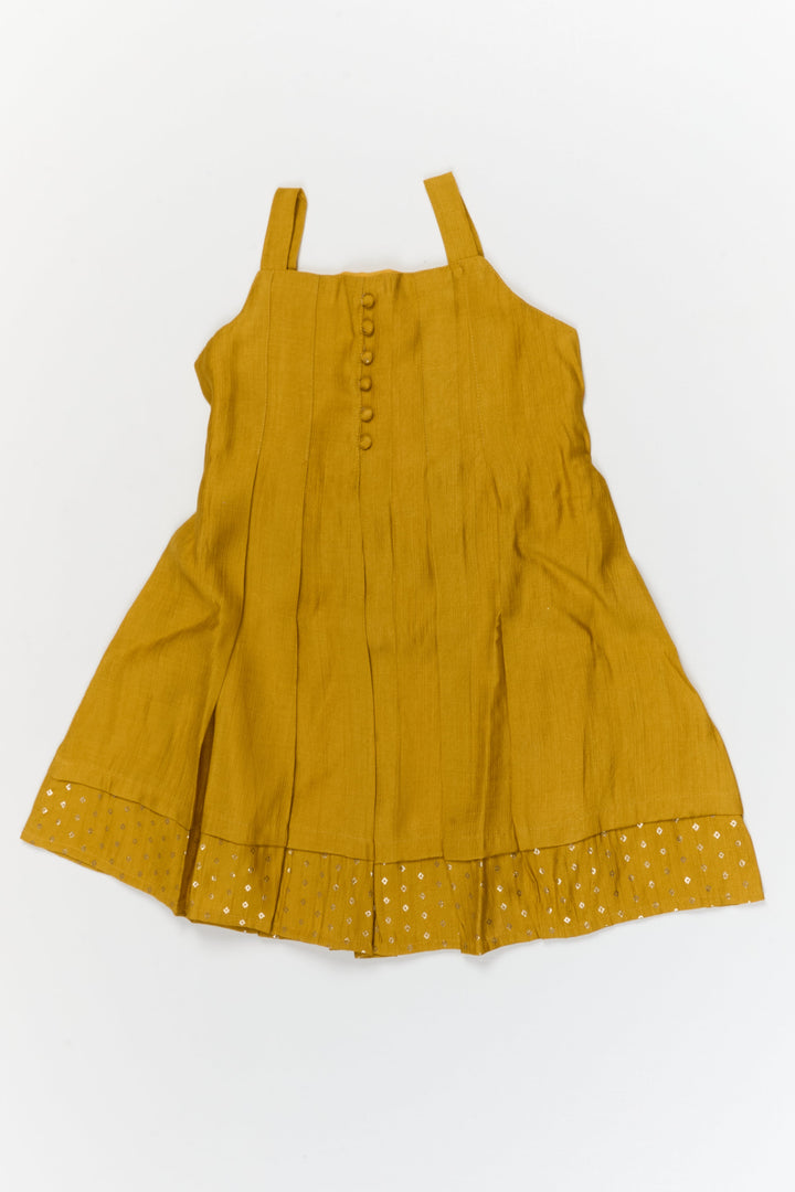 The Nesavu Girls Chanderi Frock Girls Traditional Silk Frock with Jacket for Weddings and Festive Functions Nesavu Nesavu girls silk frock with embroidered jacket – perfect for weddings and festive occasions