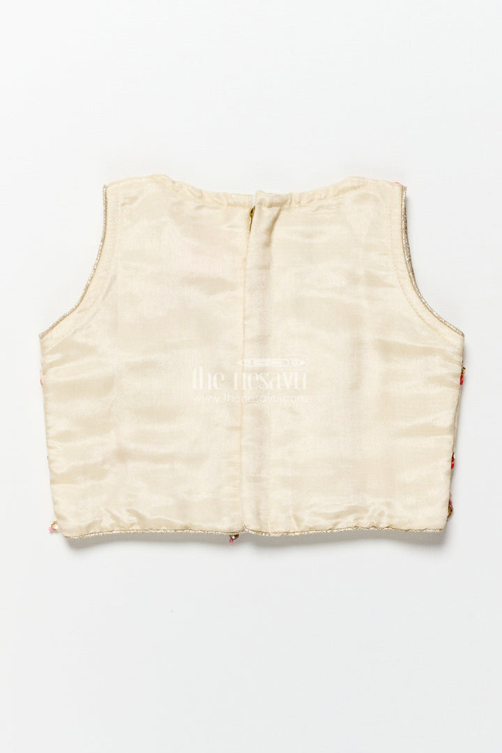 The Nesavu Girls Lehenga Choli Girls Viscose Silk Lehenga Choli with Embroidered Yoke and Festive Design Nesavu Nesavu girls viscose silk lehenga choli designer embroidery  ideal weddings festivals