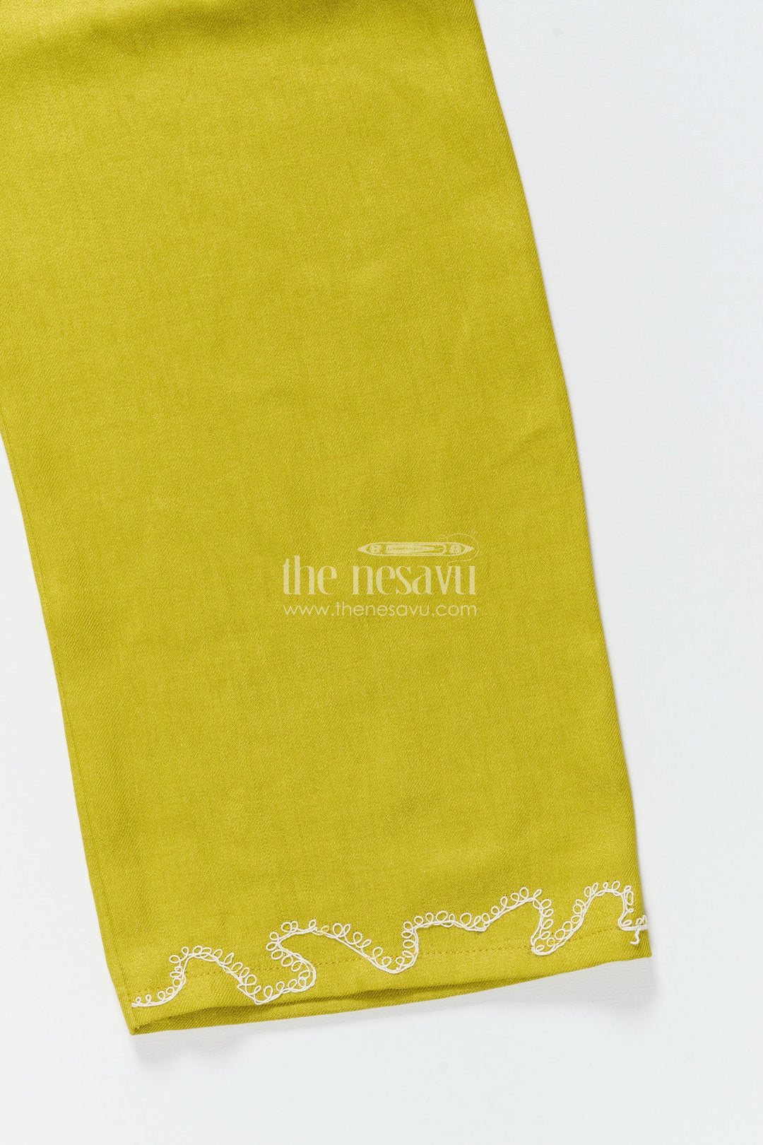 The Nesavu Girls Co-Ord Sets Girls Viscose Silk Plazo Set with Embroidery for Festive Wear Nesavu Nesavu girls embroidered viscose silk plazo set weddings school events traditional functions