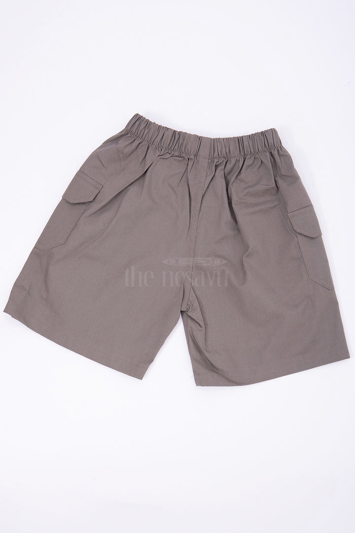 The Nesavu Boys Shorts Green Boys Cotton Bermuda Shorts with Elastic Waist Nesavu The Nesavu Green Boys Cotton Bermuda Shorts - Elastic Waist & Cargo Style