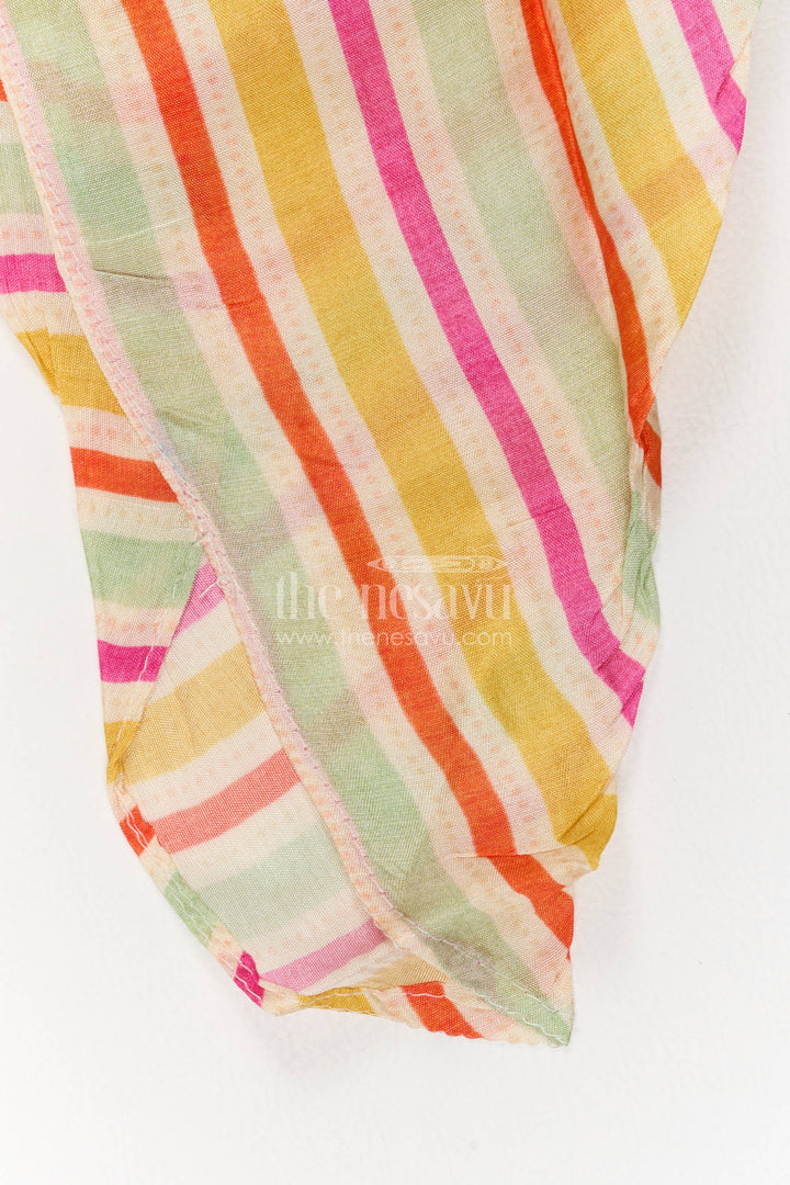 The Nesavu Girls Dothi Sets Indo Western Dhoti Set for Girls in Multicolor with an Occasion Ready Nesavu Nesavu Indo Western Dhoti Set For Girls For Celebrations