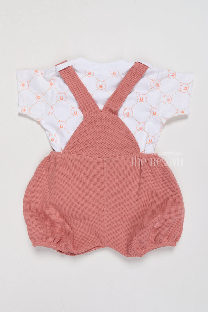 The Nesavu Baby Casual Sets Infant Birthday Dress with Bunny Applique and Pink Suspender Bloomers Nesavu Infant Birthday Dress Bunny Applique Pink Suspender Bloomers | The Nesavu