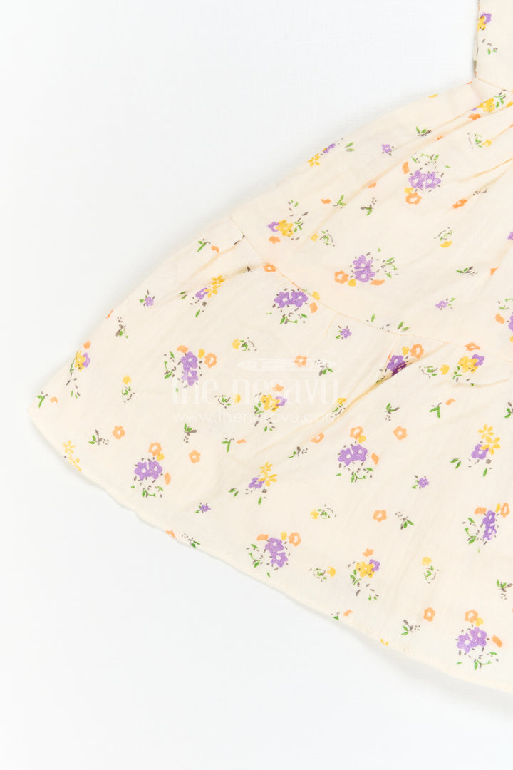 The Nesavu Baby Cotton Frocks Infant Floral Frock for Birthday Playdates Nesavu Nesavu Infant Floral Frock For Birthday Playdates With Muslin Cotton And Butterfly Detail