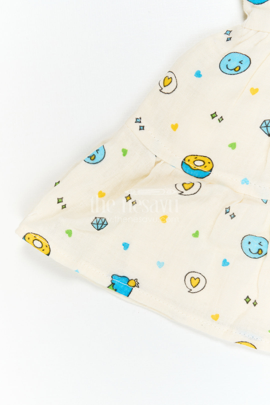 The Nesavu Baby Cotton Frocks Infant Printed Frock for Family Picnic Days Nesavu Nesavu Infant Printed Frock For Family Picnic Days With Breathable Muslin Cotton And Soft Flare