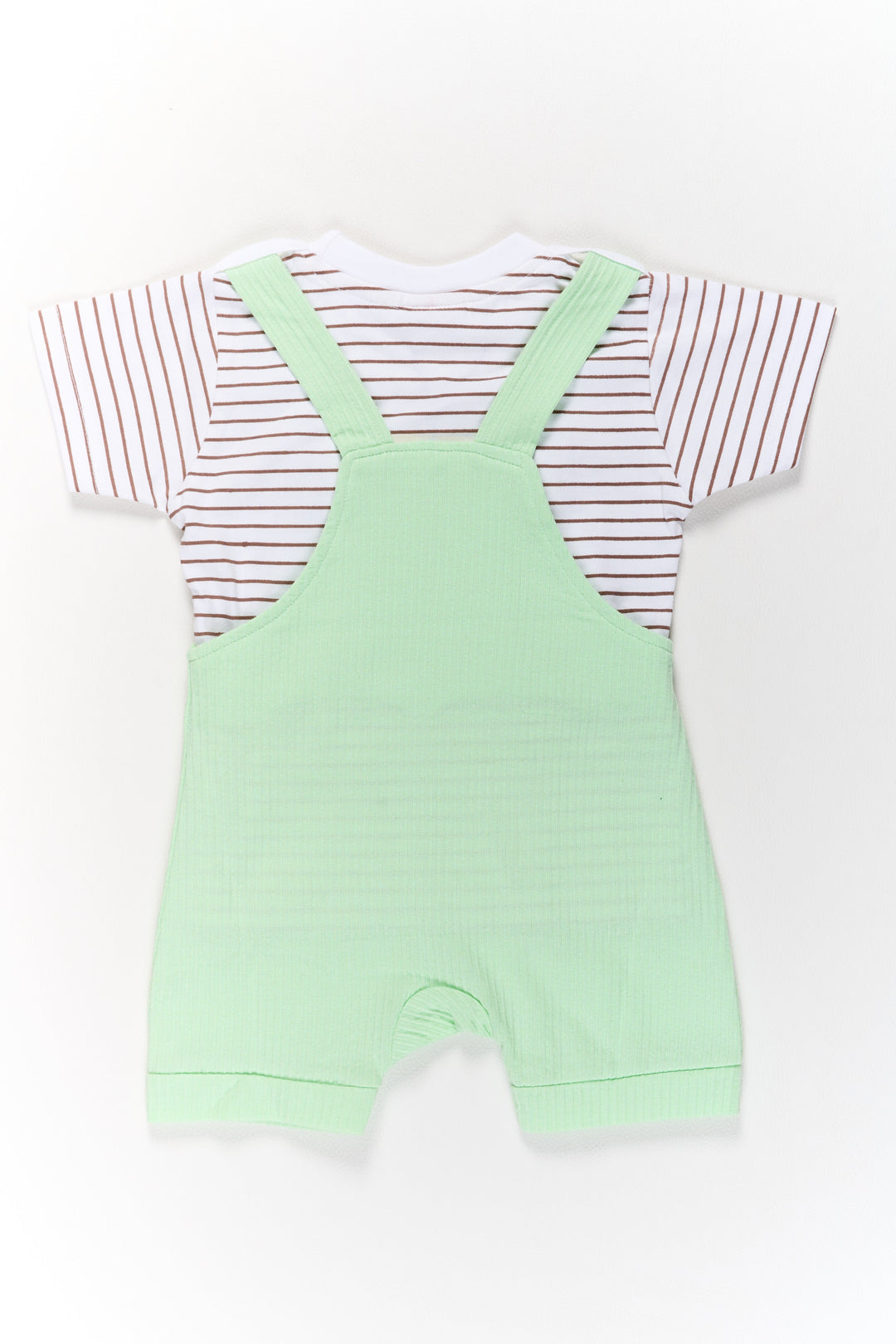 The Nesavu Baby Casual Sets Infant Summer Outfits Cotton Green Dog Romper with Striped T-Shirt Nesavu Infant Summer Outfits Cotton Green Dog Romper Striped T-Shirt | The Nesavu