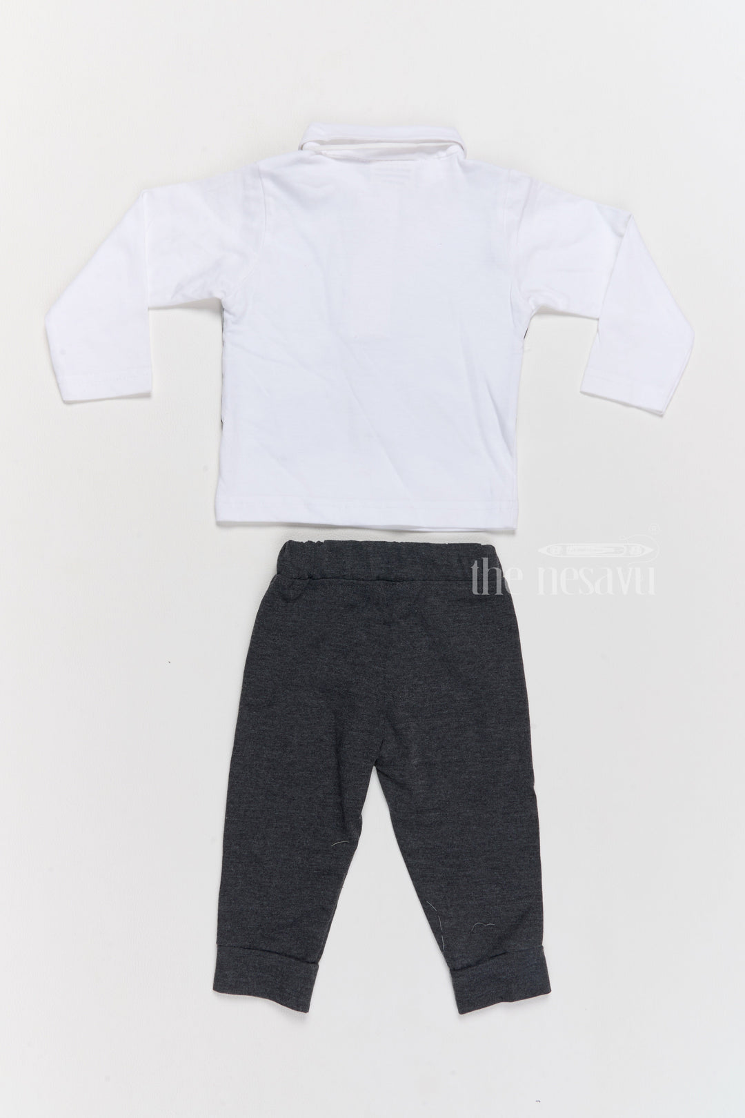 The Nesavu Baby Casual Sets Infant Winter Outfits Cotton Two-Piece Set with Striped Vest and Black Pants Nesavu Infant Winter Outfits Cotton Two-Piece Set Striped Vest Black Pants | The Nesavu