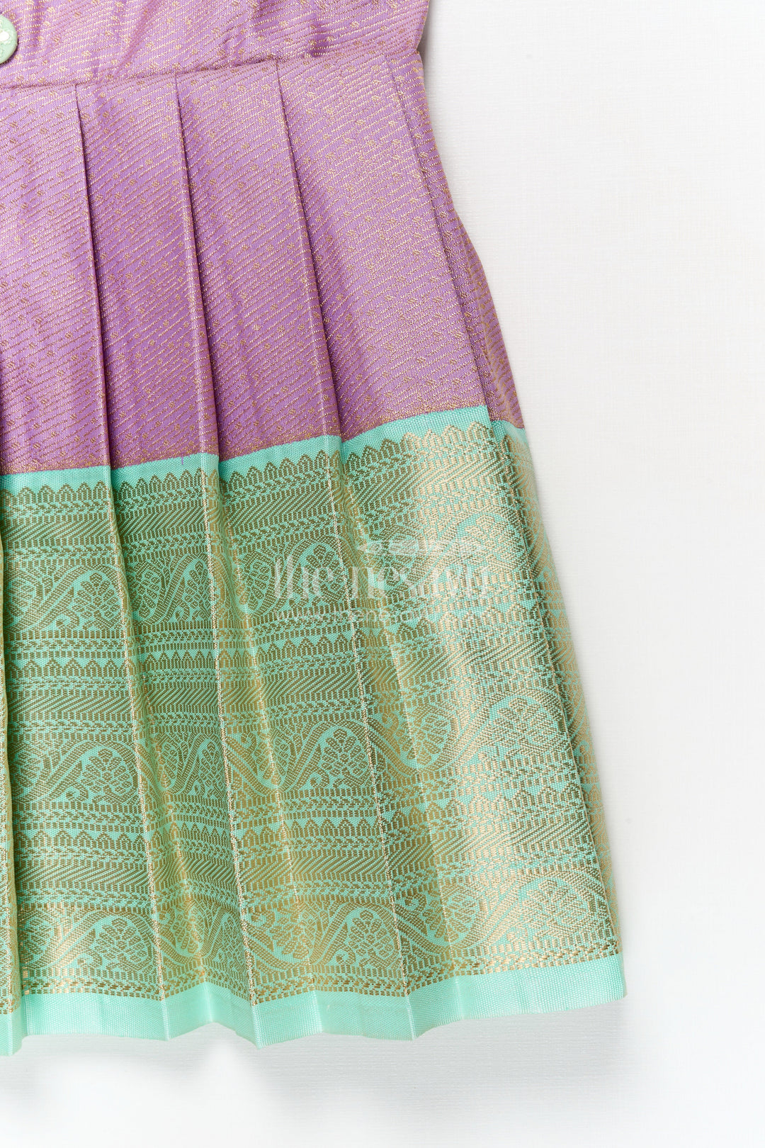 The Nesavu Girls Kanchi Silk Frock Kanchi Silk Frock for Girls for Traditional Birthdays and Festive Wear Nesavu Nesavu kanchi silk frock for girls with pleated skirt and traditional zari weave