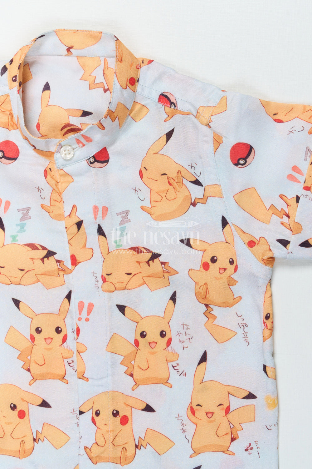 The Nesavu Boys Linen Shirt Kids Cartoon Print Shirt for Birthdays and Casual Wear Nesavu Nesavu kids linen shirt with cartoon print for birthdays, casual outings, and playful style