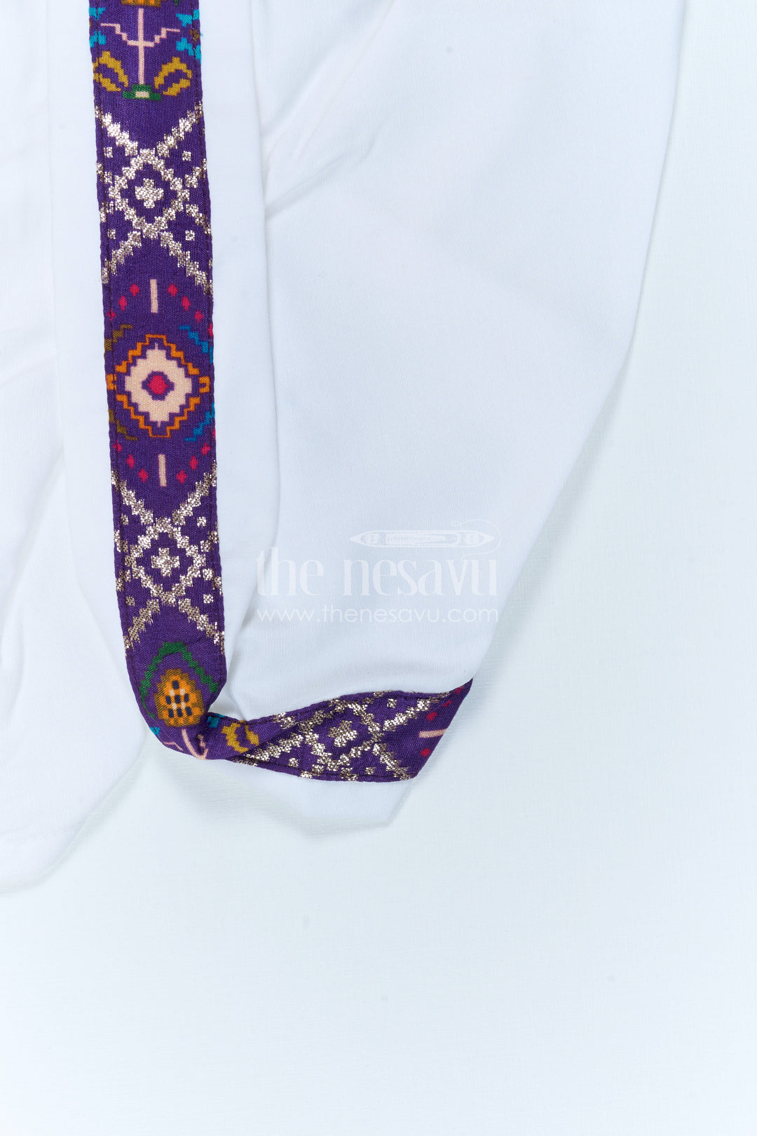 The Nesavu Boys Dothi Set Kids Ethnic Dothi Outfit for Wedding and Festive Functions Nesavu Nesavu Kids Ethnic Dothi Outfit With Patola Print For Weddings And Festive Celebrations