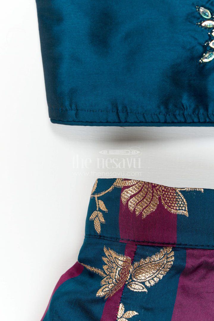 The Nesavu Girls Lehenga Choli Kids Ethnic Lehenga Set for Cultural Functions and Celebrations Nesavu Nesavu Kids Ethnic Lehenga Set For Festive Functions Weddings And Cultural Celebrations For Girls