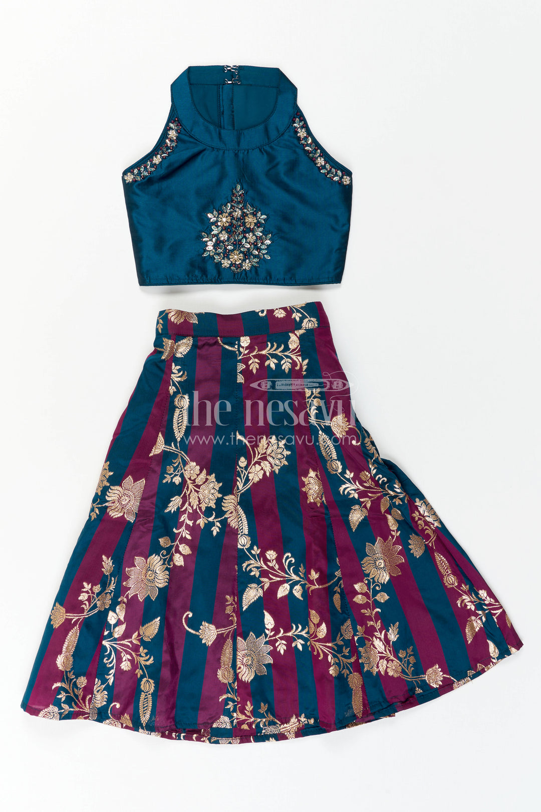 The Nesavu Girls Lehenga Choli Kids Ethnic Lehenga Set for Cultural Functions and Celebrations Nesavu Nesavu Kids Ethnic Lehenga Set For Festive Functions Weddings And Cultural Celebrations For Girls