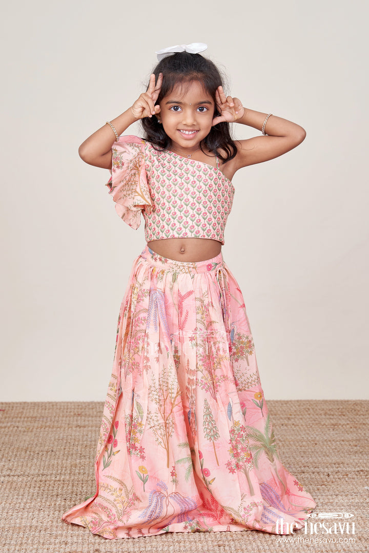 The Nesavu Girls Lehenga Choli Kids Lehenga Choli for Birthday Party and Festive Wear Nesavu 18 (2Y) / Peach GL794A-18 Nesavu kids lehenga choli birthday parties festive celebrations weddings