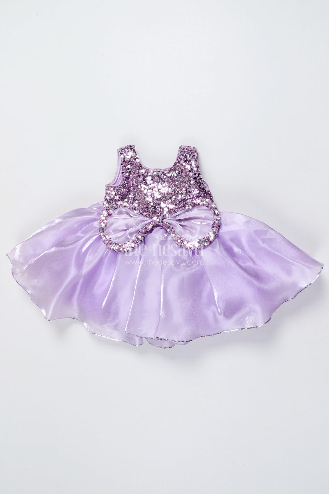 The Nesavu Girls Fancy Party Frock Lavender Party Frock for Girls Sequin Yoke Organza Dress for Birthdays Nesavu Nesavu Lavender Party Frock Girls Sequin Yoke Organza Dress Birthdays Celebrations