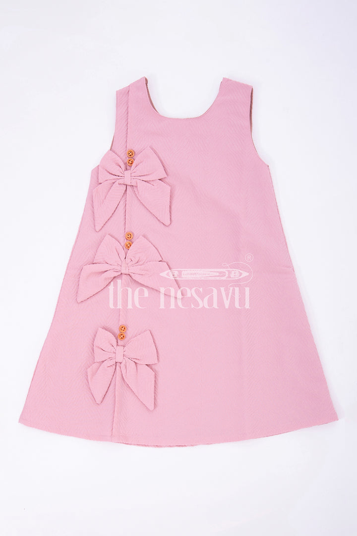 The Nesavu Baby Fancy Frock Light Purple Sleeveless ALine Frock with Bow Details Nesavu Light Purple Sleeveless A-Line Frock with Bow Details - Nesavu