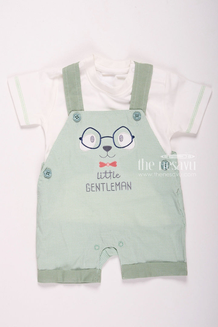 The Nesavu Baby Rompers/Onesies Little Gentleman Baby Boy Romper Nesavu 10 (NB) / Gray BCS058A-10 Little Gentleman Baby Boy Romper - Stylish & Comfortable