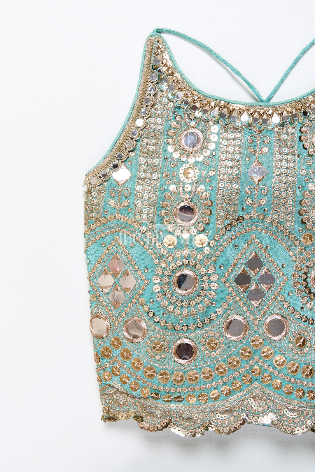 The Nesavu Girls Lehenga Choli Mirror Work Lehenga Choli for Baby Girl for Weddings and Birthdays Nesavu Nesavu baby girl lehenga choli mirror work embroidery weddings festive celebrations