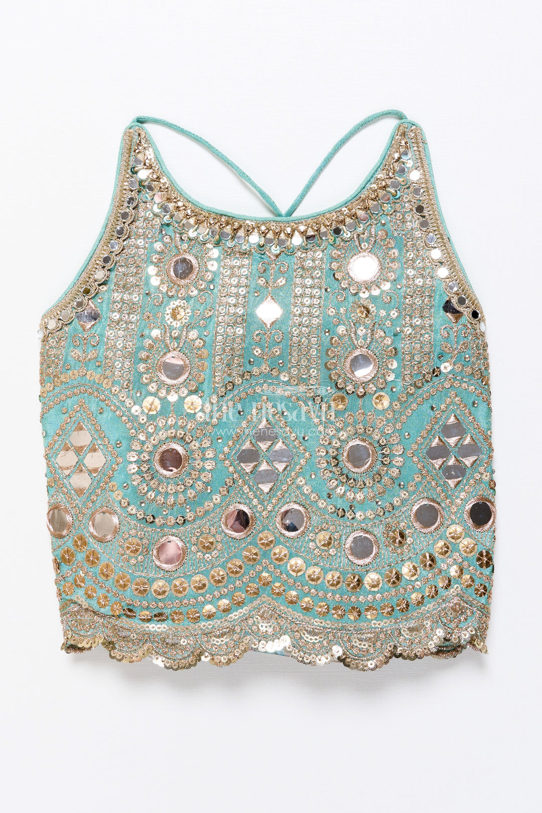 The Nesavu Girls Lehenga Choli Mirror Work Lehenga Choli for Baby Girl for Weddings and Birthdays Nesavu Nesavu baby girl lehenga choli mirror work embroidery weddings festive celebrations