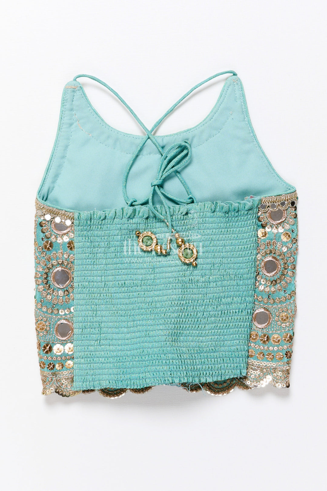 The Nesavu Girls Lehenga Choli Mirror Work Lehenga Choli for Baby Girl for Weddings and Birthdays Nesavu Nesavu baby girl lehenga choli mirror work embroidery weddings festive celebrations