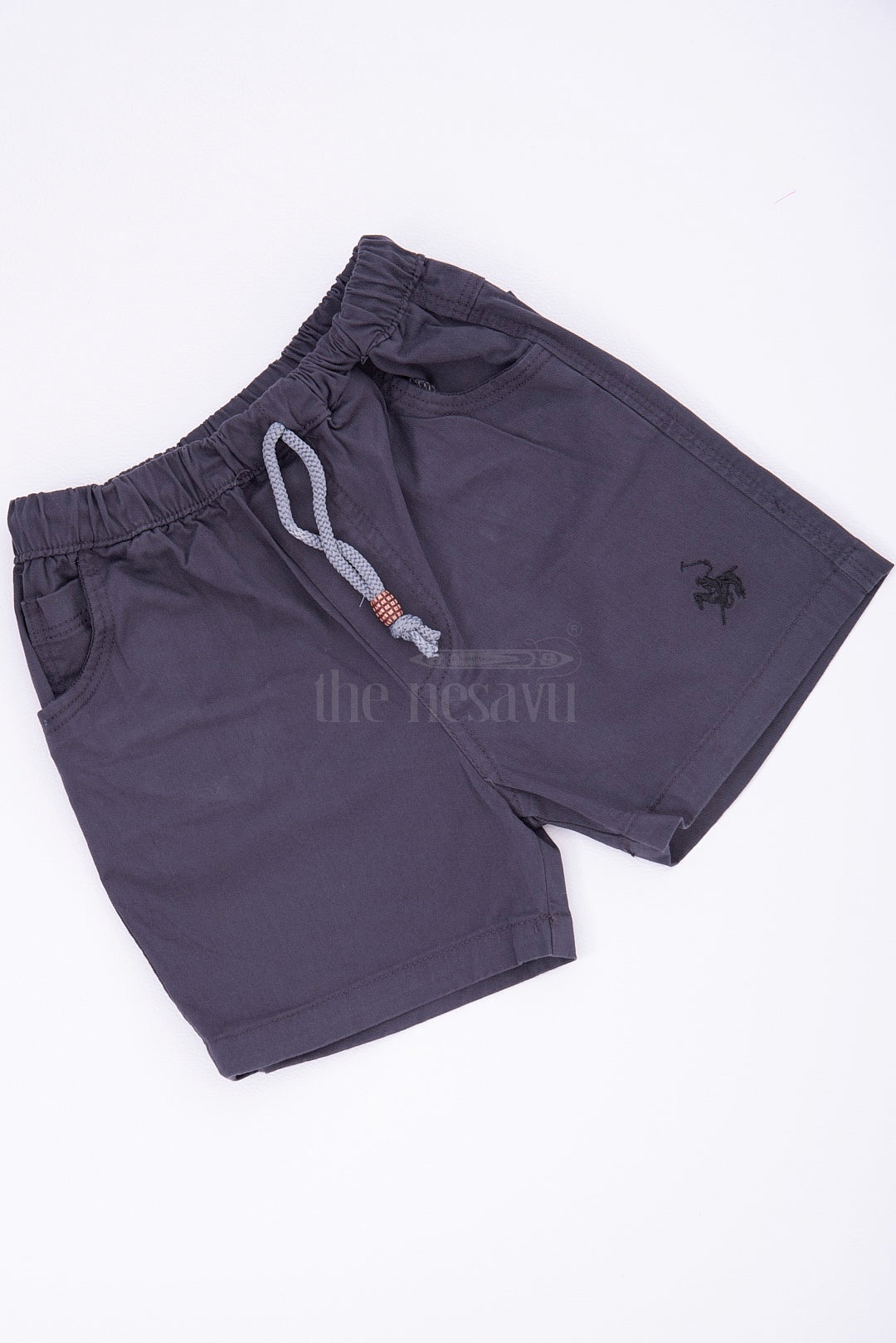 The Nesavu Boys Shorts Modern Grey Kids Shorts with Drawstring Nesavu Modern Grey Kids Shorts with Drawstring - Durable and Stylish