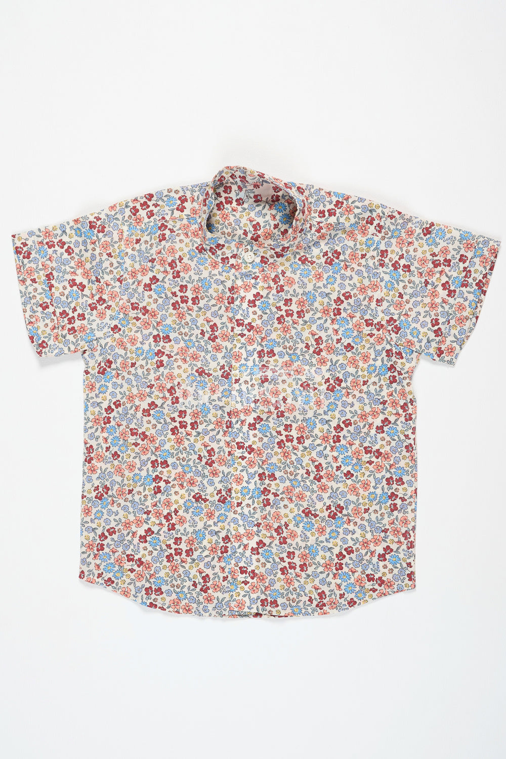 The Nesavu Boys Cotton Shirt Multicolor Boys Cotton Shirt with Floral Print Half Sleeves Playful and Trendy Design Nesavu 16 (1Y) / multicolor BS192A-16 Multicolor Floral Print Boys Cotton Shirt Nesavu Trendy Half Sleeves Comfortable Casual Wear