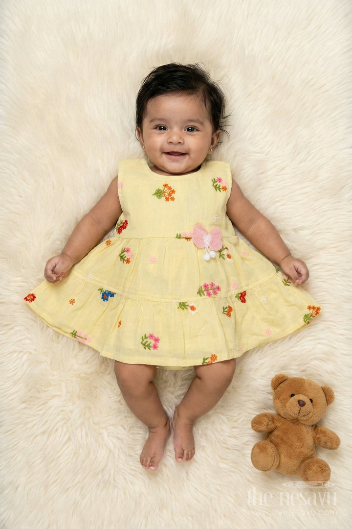 The Nesavu Baby Cotton Frocks Muslin Cotton Frock for Baby Girl&