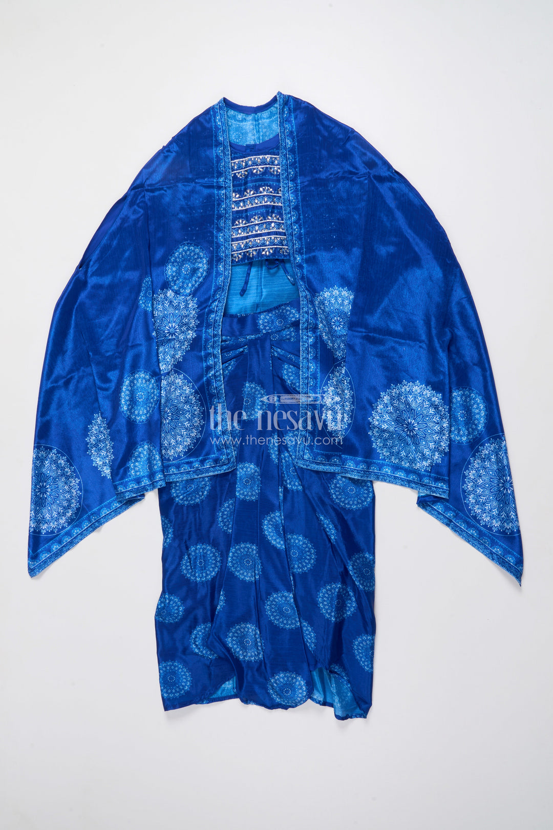 The Nesavu Girls Lehenga Choli Muslin Silk Lehenga Choli for Girls with Digital Print for Ethnic Day and Parties Nesavu Nesavu muslin silk lehenga choli girls digital print perfect ethnic day festive wear