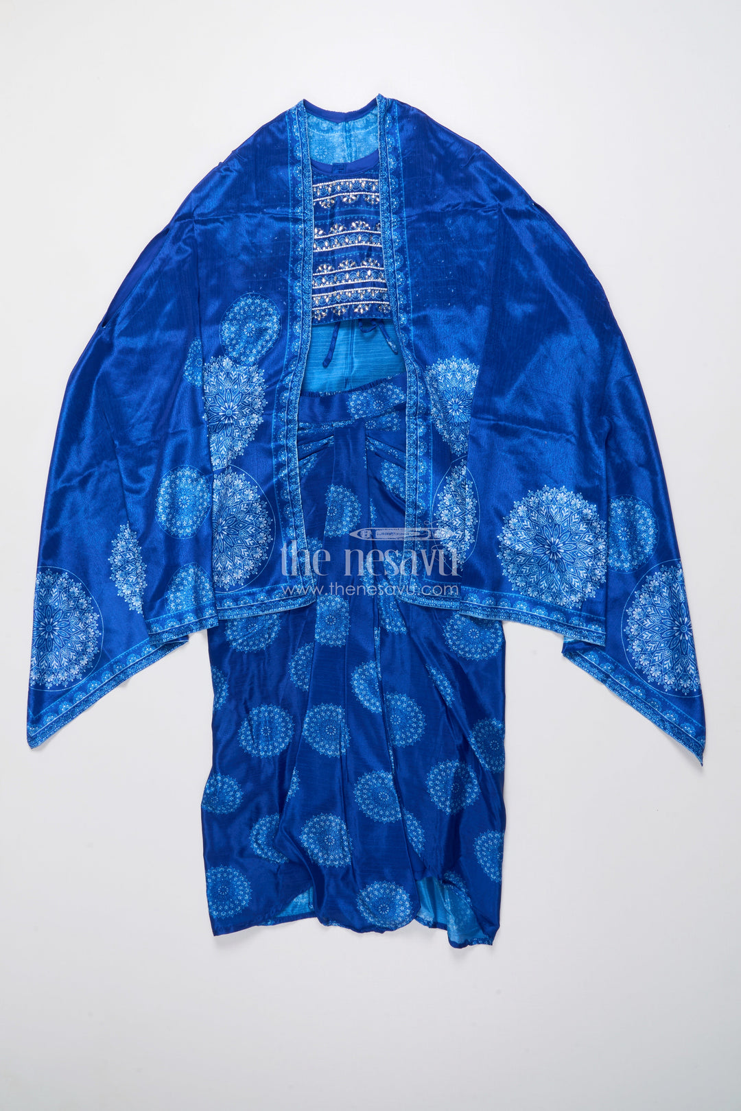 The Nesavu Girls Lehenga Choli Muslin Silk Lehenga Choli for Girls with Digital Print for Ethnic Day and Parties Nesavu Nesavu muslin silk lehenga choli girls digital print perfect ethnic day festive wear