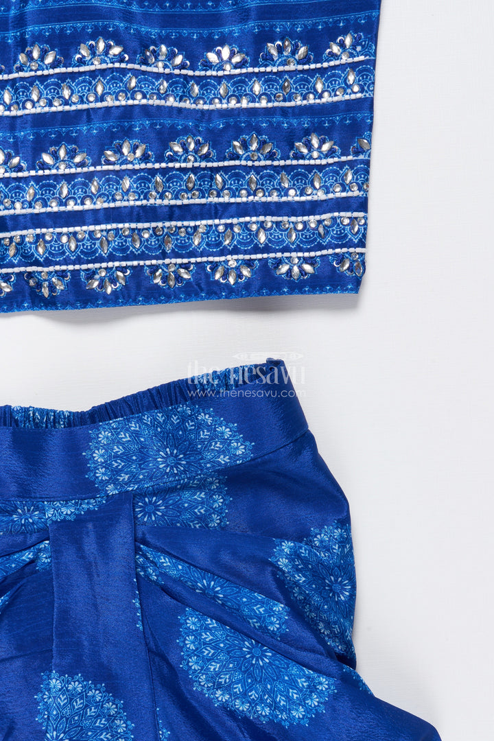 The Nesavu Girls Lehenga Choli Muslin Silk Lehenga Choli for Girls with Digital Print for Ethnic Day and Parties Nesavu Nesavu muslin silk lehenga choli girls digital print perfect ethnic day festive wear