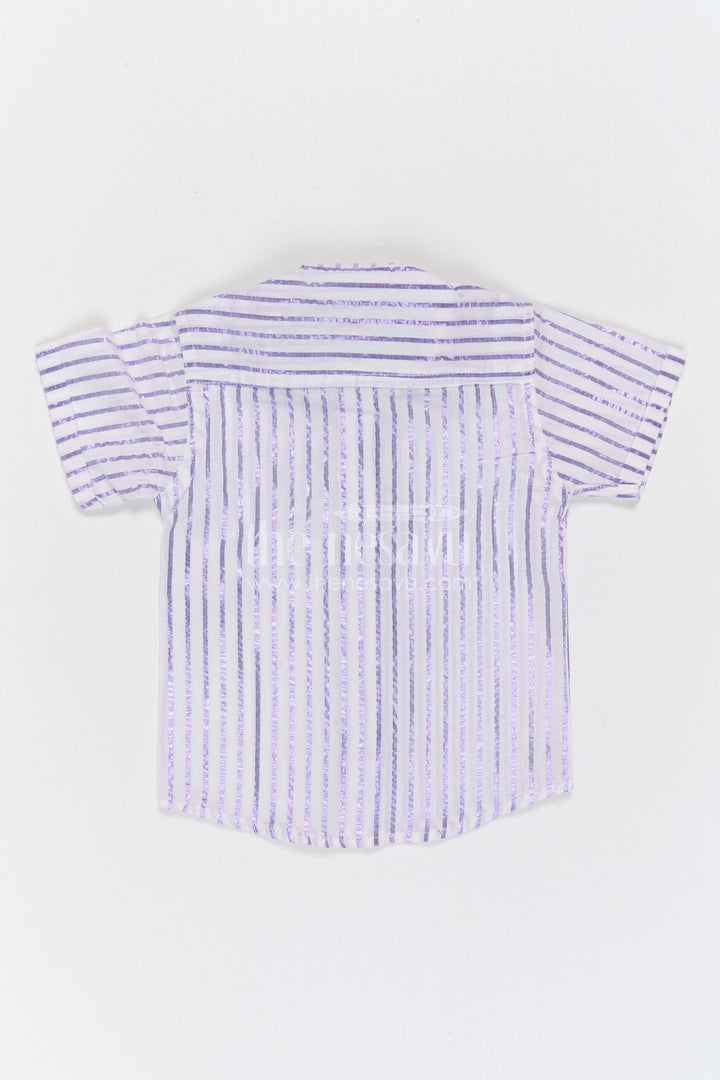 The Nesavu Boys Cotton Shirt Nesavu Boys Casual Cotton Striped Shirt for Holidays and Family Outings Nesavu Nesavu Boys Casual Cotton Striped Shirt For Holidays And Family Outings