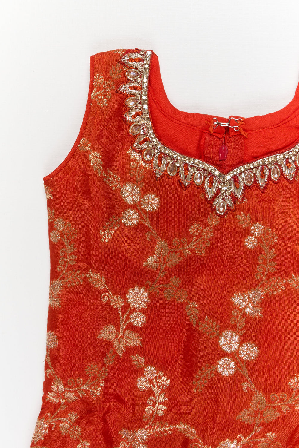 The Nesavu Girls Sharara / Plazo Set Nesavu Girls Plazo Set with Traditional Woven Yoke and Dupatta – Ideal for Weddings, Pujas, and Festive Events Nesavu Nesavu girls plazo set with traditional woven yoke and dupatta – ideal for weddings, pujas, and festive events