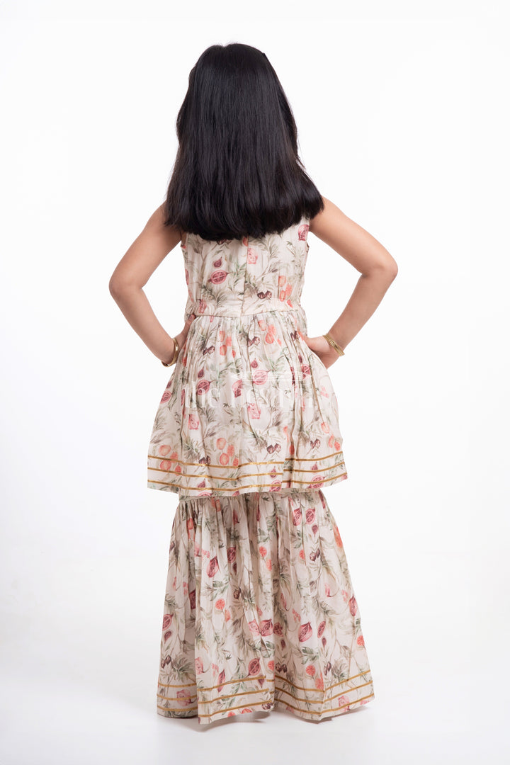 The Nesavu Girls Sharara / Plazo Set Nesavu Modal Silk Elegant Kurti and Sharara Outfit for Girls Diwali and Navratri Special Nesavu Modal Silk Kurti and Sharara Outfit for Girls Diwali and Navratri Special | The Nesavu