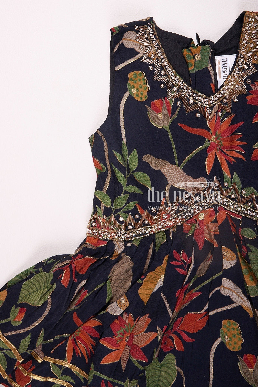 The Nesavu Girls Sharara / Plazo Set Nesavu Modal Silk Printed Sharara Plazo Dress Designs for Girls Diwali and Dussehra Special Nesavu Modal Silk Sharara Plazo Dress Designs for Girls Diwali and Dussehra Special | The Nesavu