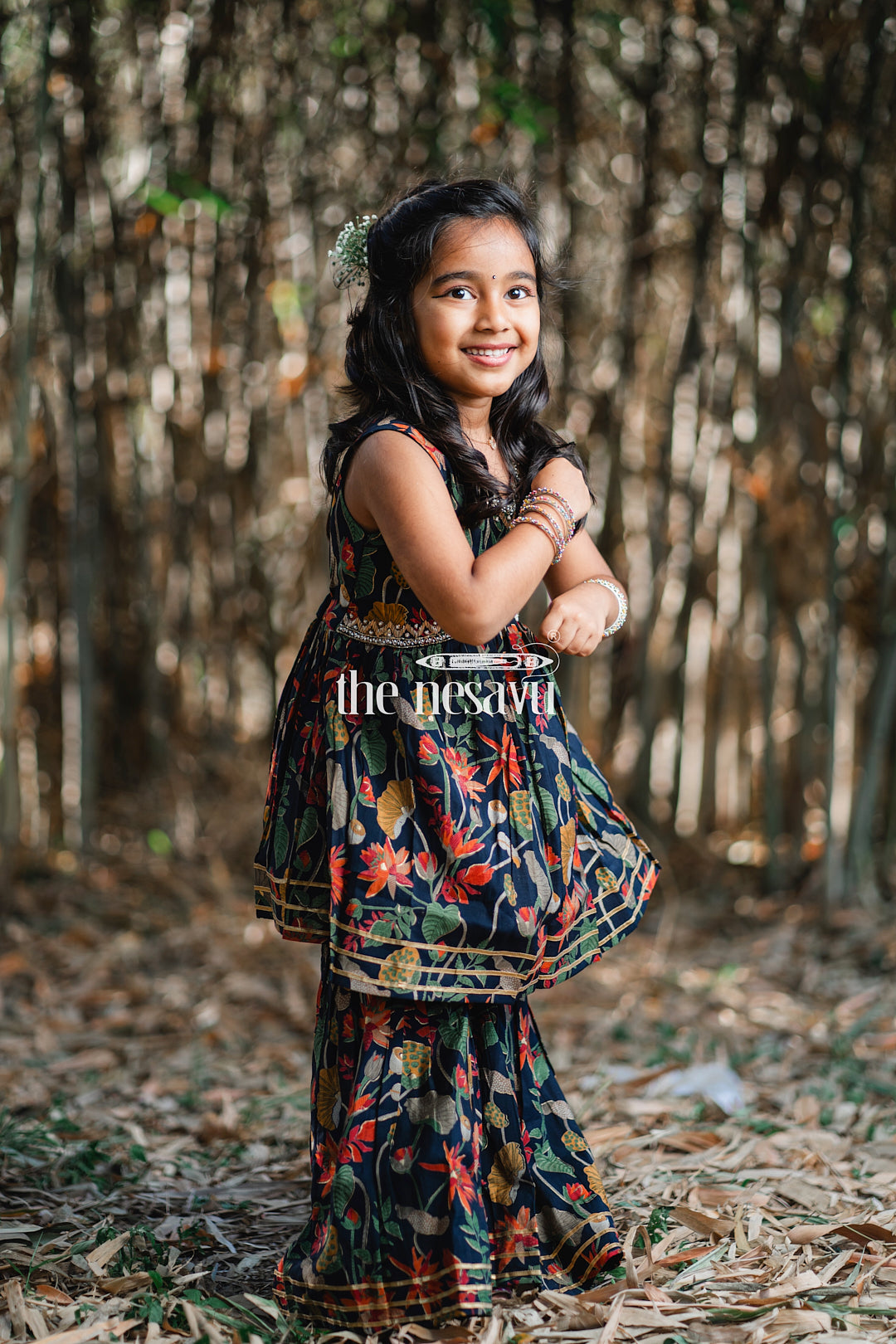 The Nesavu Girls Sharara / Plazo Set Nesavu Modal Silk Printed Sharara Plazo Dress Designs for Girls Diwali and Dussehra Special Nesavu Modal Silk Sharara Plazo Dress Designs for Girls Diwali and Dussehra Special | The Nesavu