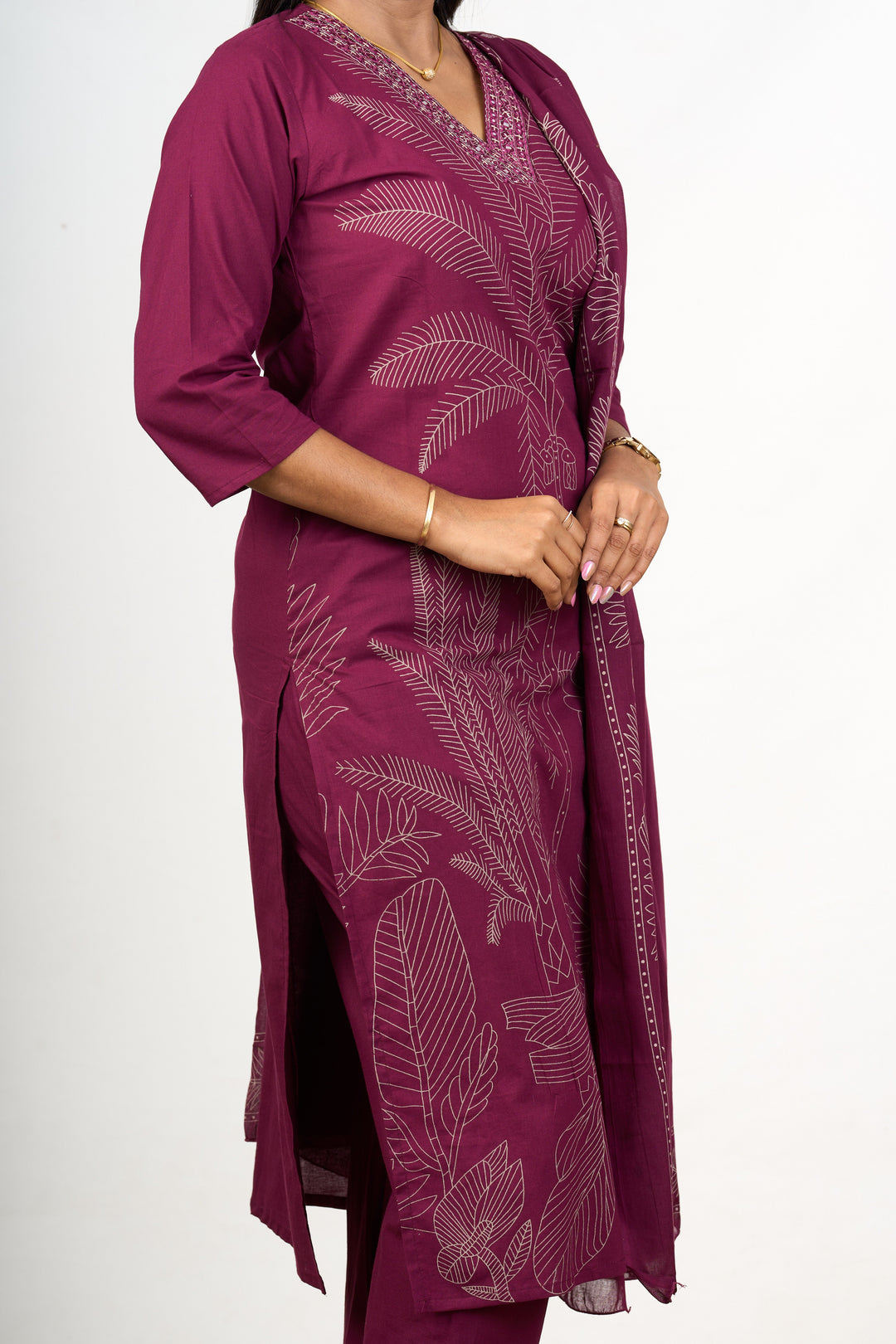 The Nesavu Womens Flared Suit Sets Nesavu Women'S Georgette Flared Suit Set in Purple Elegant Wedding Wear Dresses Nesavu Women'S Georgette Flared Suit Set Purple Elegant Wedding Wear Dresses | The Nesavu