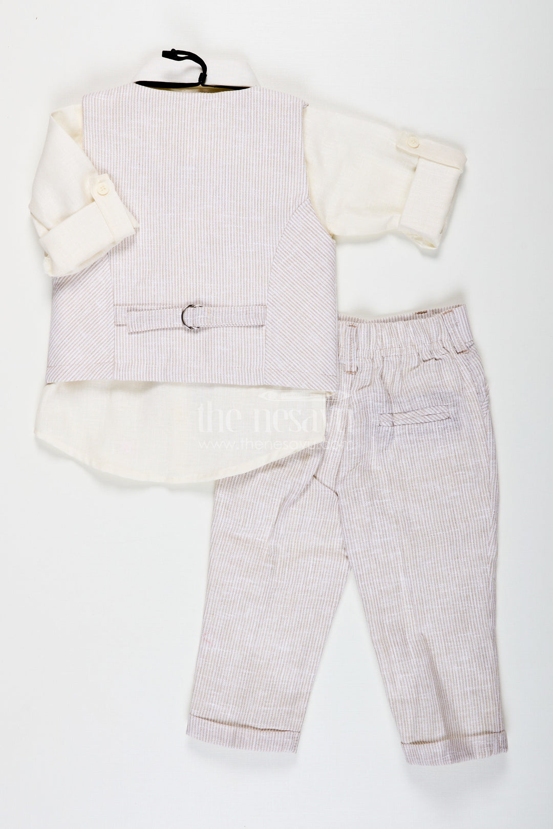 The Nesavu Boys Jacket Sets New Fashion Shirt Set for Boys with Cotton Animal Print Jacket and Coordinated Striped Bottoms Nesavu New Fashion Shirt Boys Set with Animal Digital Print Jacket and Soft Cotton Striped Fabric | The Nesavu