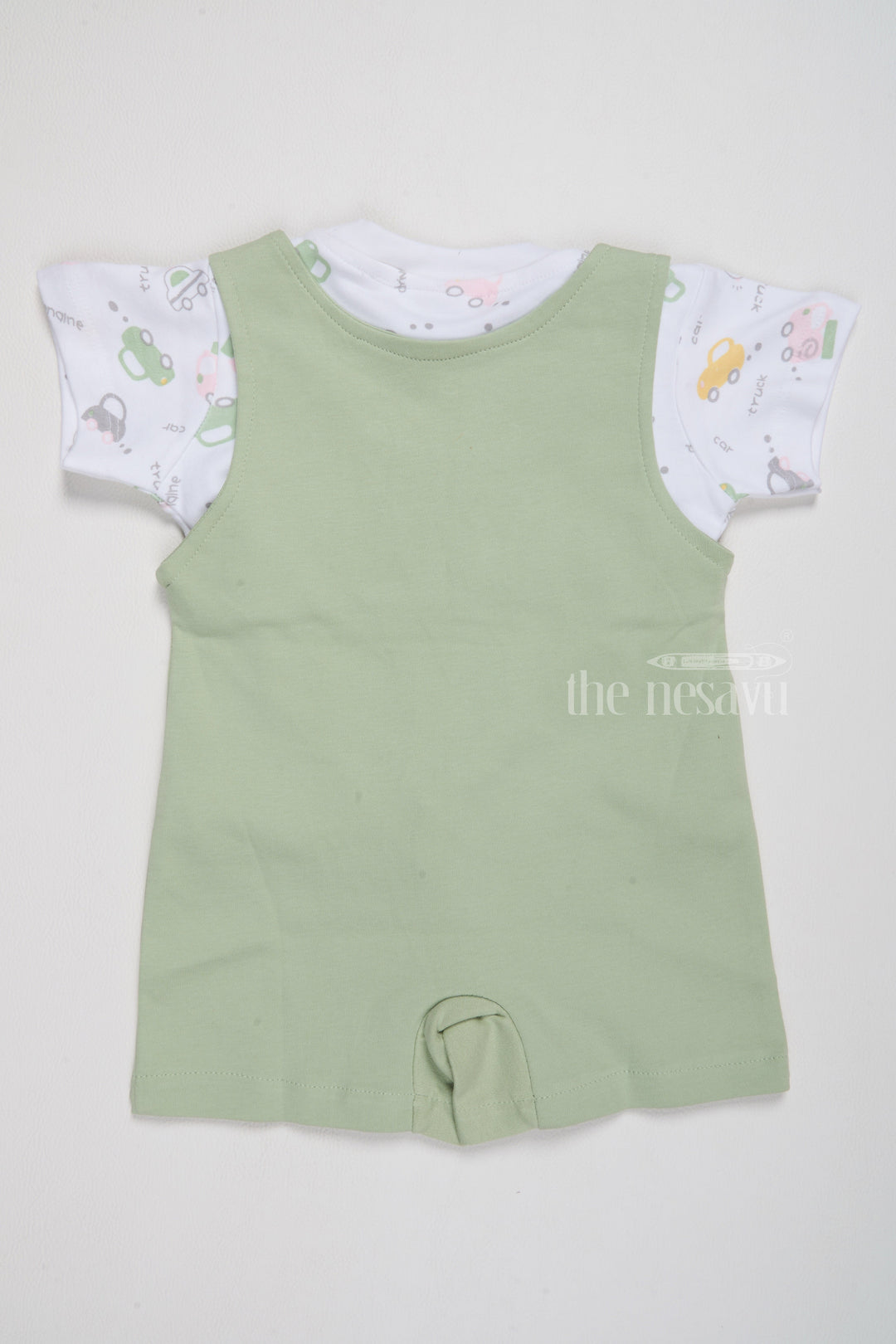 The Nesavu Baby Casual Sets Newborn Clothes Sale Green Car Applique Romper with Printed T-Shirt Nesavu Newborn Clothes Sale Green Car Applique Romper Printed T-Shirt | The Nesavu
