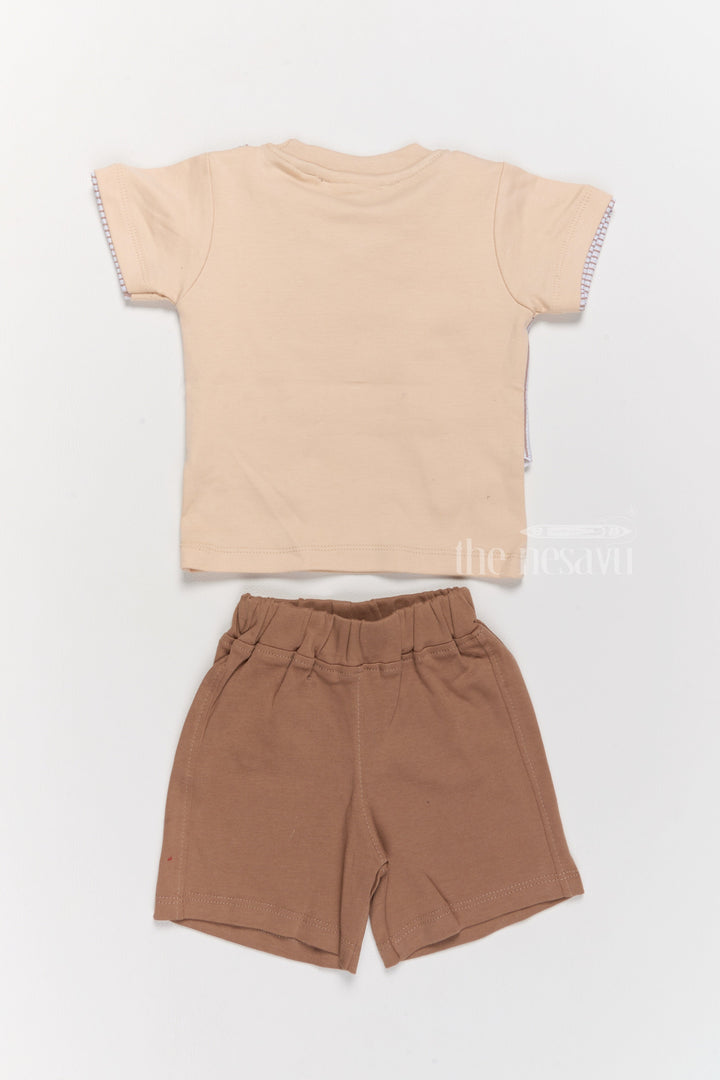 The Nesavu Baby Casual Sets Newborn Party Dress Beige Bow Tie Shirt with Matching Shorts and Vest Nesavu Newborn Party Dress Beige Bow Tie Shirt Vest Matching Shorts | The Nesavu