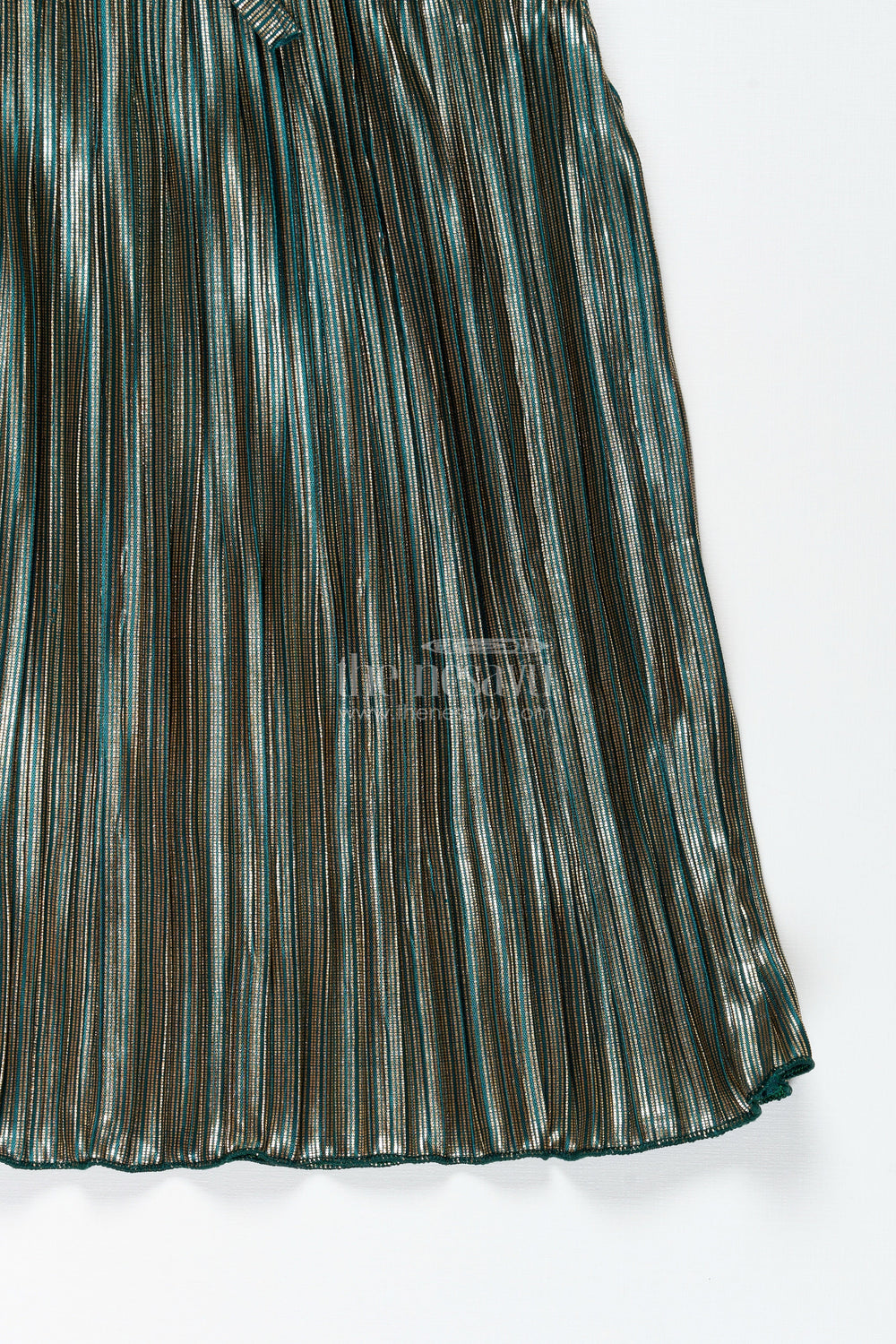 The Nesavu Girls Skirt Olive Green Shimmer Pleated Skirt for Girls Festive Occasions Nesavu Nesavu Olive Green Shimmer Lycra Pleated Skirt Girls Birthday Dance Wear