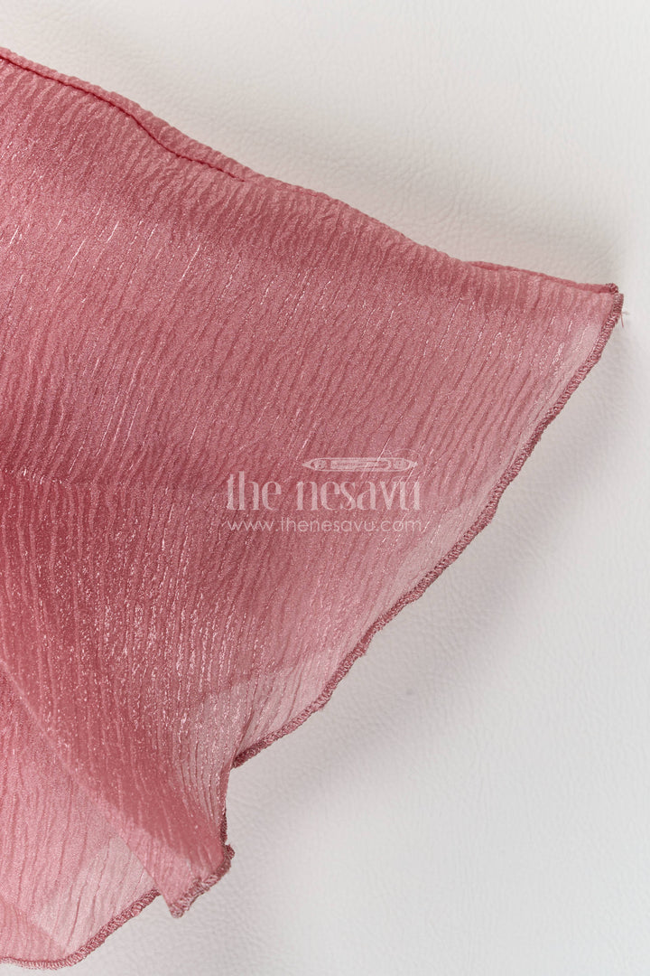 The Nesavu Girls Fancy Party Frock Party Dress for Girls in Pink for Ceremony Dressing Nesavu Nesavu Party Dress For Girls With Smart Tailoring For Weddings