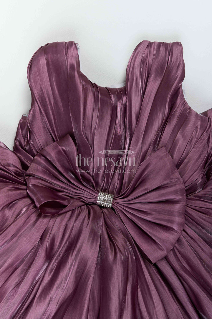 The Nesavu Girls Fancy Party Frock Party Dress for Girls in Purple for Family Celebrations Nesavu Nesavu Party Dress For Girls In Purple For Family Celebrations