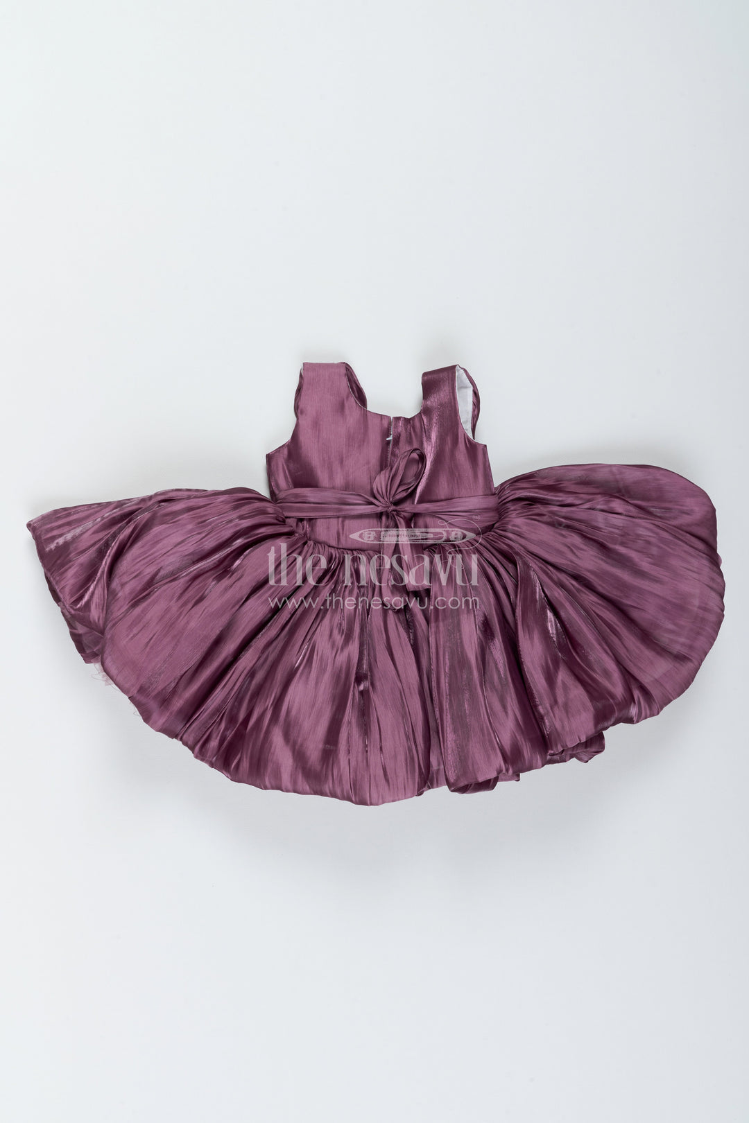The Nesavu Girls Fancy Party Frock Party Dress for Girls in Purple for Family Celebrations Nesavu Nesavu Party Dress For Girls In Purple For Family Celebrations