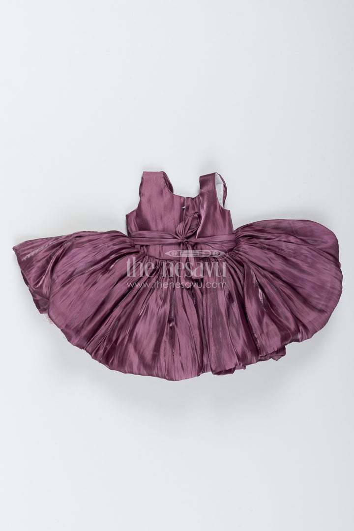 The Nesavu Girls Fancy Party Frock Party Dress for Girls in Purple for Family Celebrations Nesavu Nesavu Party Dress For Girls In Purple For Family Celebrations