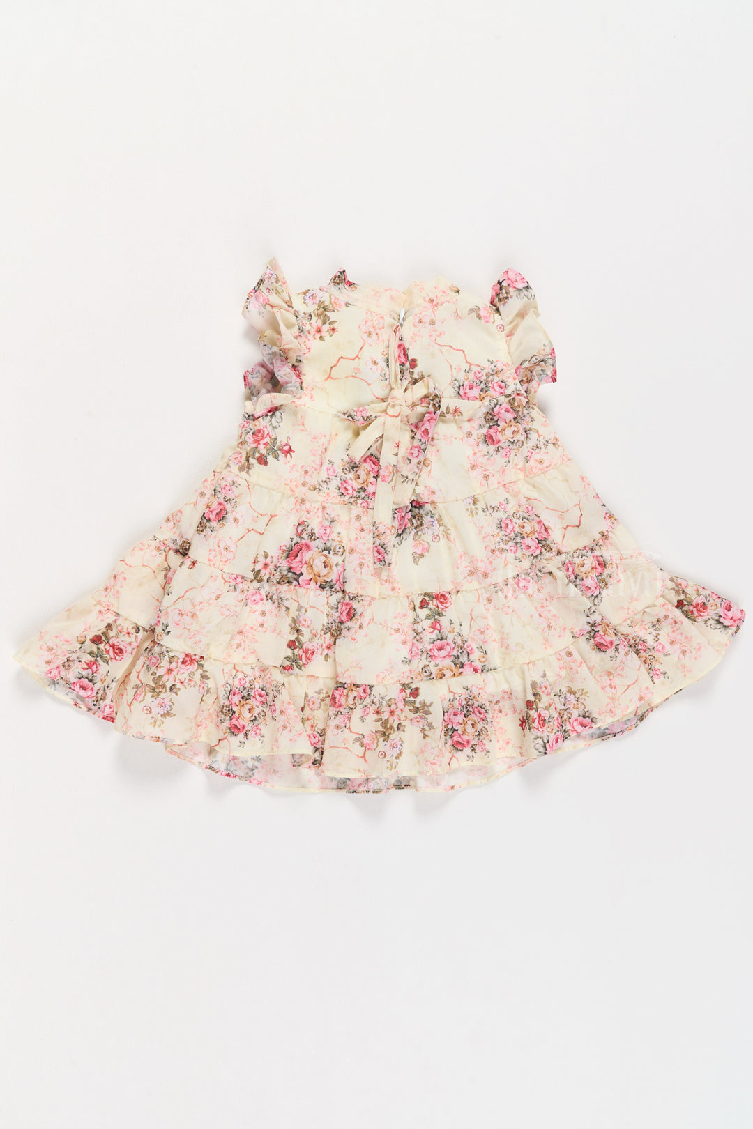 The Nesavu Girls Cotton Frock Party Frock New with Floral Prints and Ruffled Tiers for Girls Nesavu Party Frock New Girls Floral Prints Ruffled Skirt Playful Design | The Nesavu