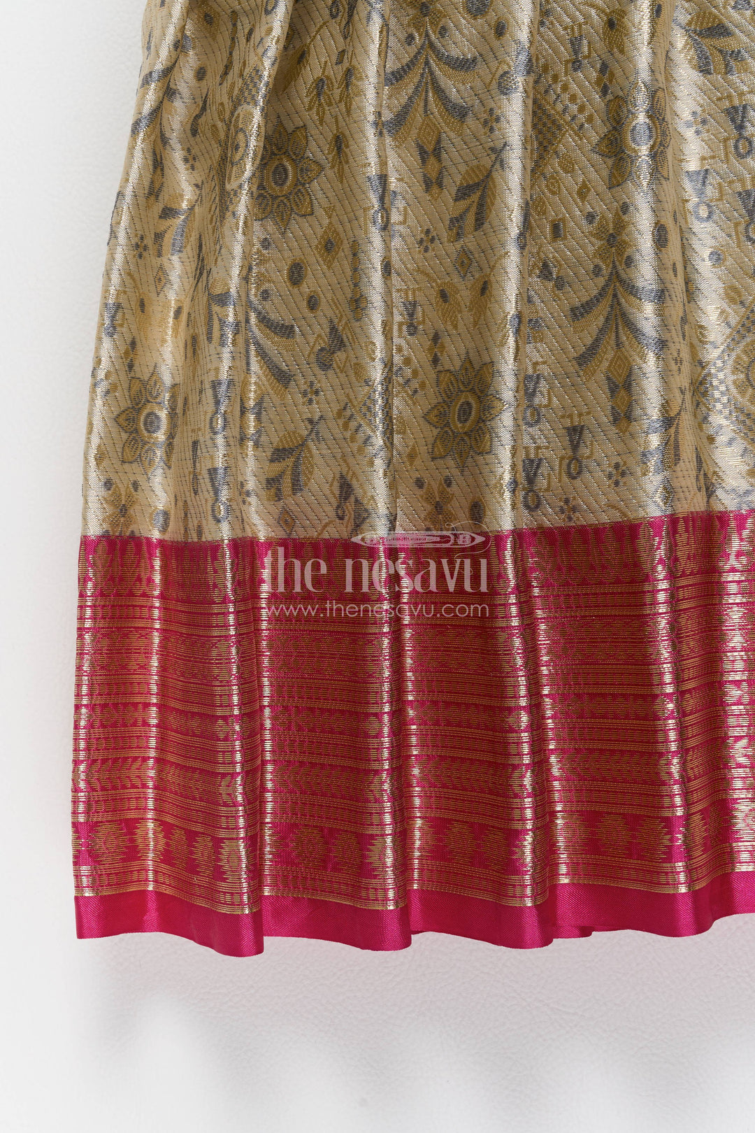 The Nesavu Silk Party Frock Party Wear Silk Frock in Maroon for Family Celebrations Nesavu Nesavu Party Wear Silk Frock In Maroon For Family Celebrations