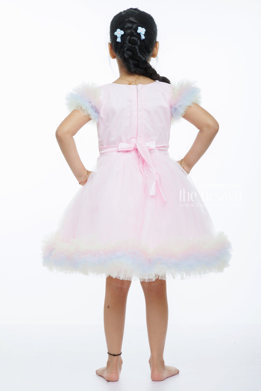 The Nesavu Girls Tutu Frock Pastel Dream Tulle Party Gown for Girls: Enchanting Elegance Nesavu Buy Girls Fancy Tulle Party Gown | Elegant Pastel Dress for Special Occasions | The Nesavu