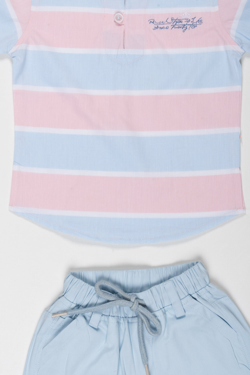 The Nesavu Boys Casual Set Pastel Perfection Boys T-Shirt and Pant Set Nesavu Soft Pastel Boys T Shirt and Pant Set | Stylish Kids Casual Wear | The Nesavu