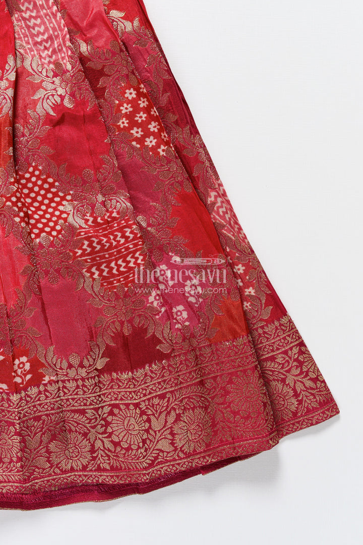 The Nesavu Pattu Pavadai Pattu Pavadai for Baby Girl for Weddings and Naming Ceremonies Nesavu Nesavu baby girl pattu pavadai banarasi silk naming ceremonies traditional weddings