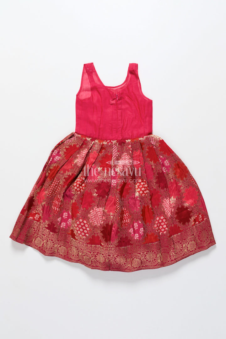 The Nesavu Pattu Pavadai Pattu Pavadai for Baby Girl for Weddings and Naming Ceremonies Nesavu Nesavu baby girl pattu pavadai banarasi silk naming ceremonies traditional weddings