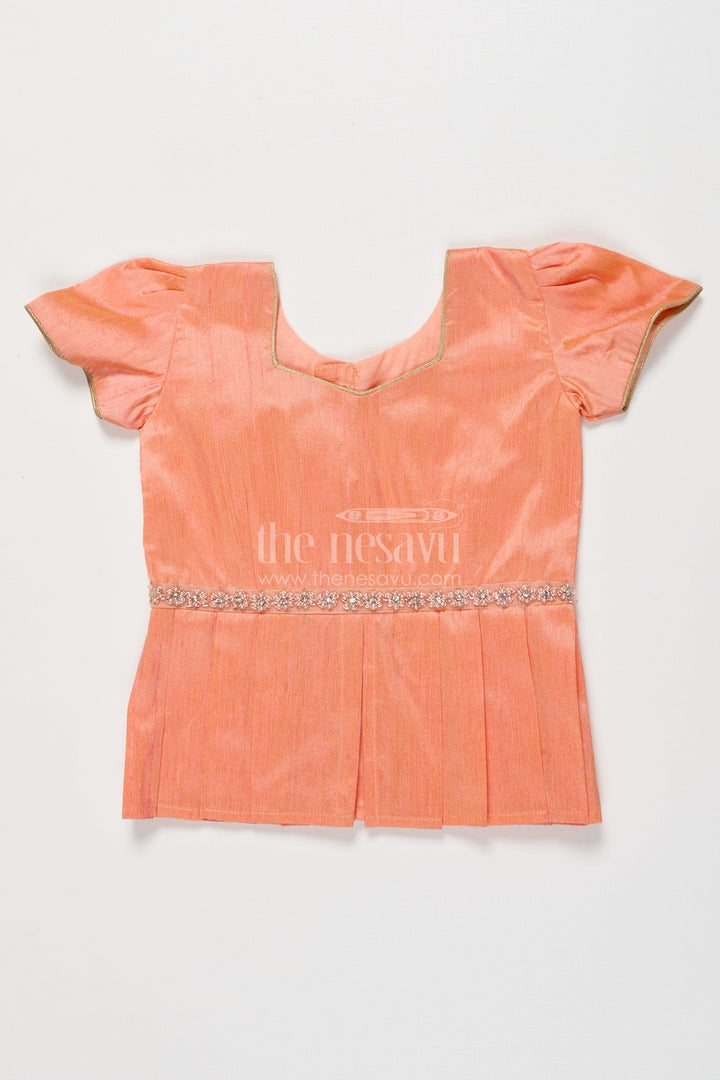 The Nesavu Pattu Pavadai Pattu Pavadai for Baby Girl’s Festive and Temple Occasions Nesavu Nesavu baby girl pattu pavadai tissue silk raw silk yoke traditional festivals